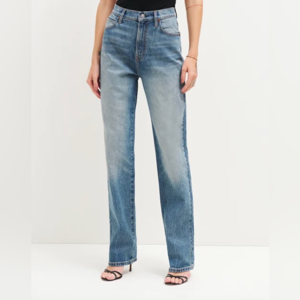 Reformation elan ultra high rise straight jeans